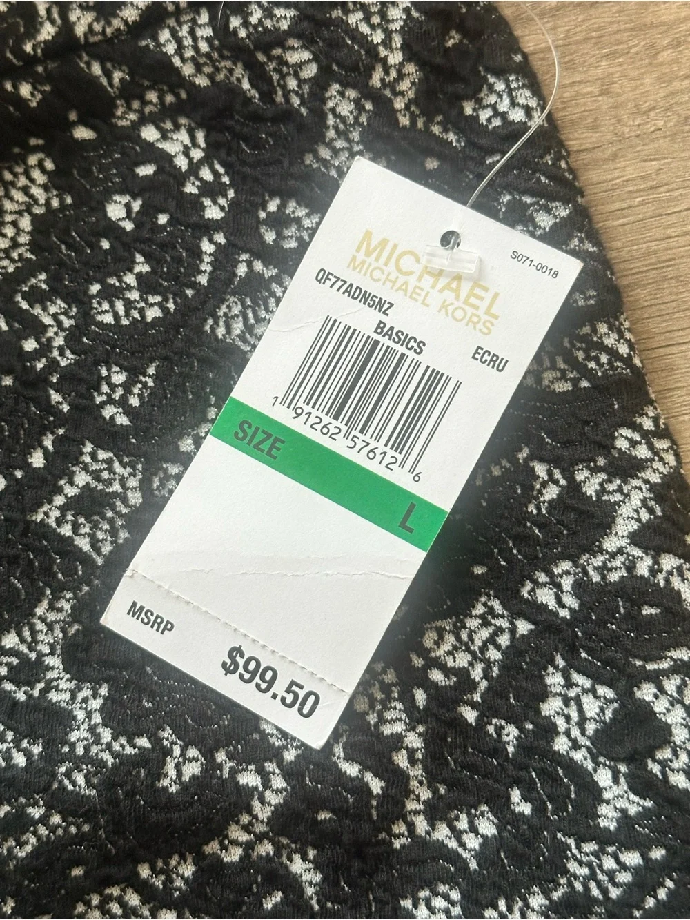 Michael Kors Black and white Lace-Effect Pencil Skirt